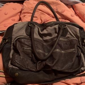 Giorgio Brato leather canvas messenger bag